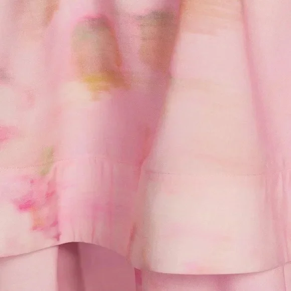 NWT Gianni Bini x Shea Leigh Mills Dolly Printed Sateen Tiered Midi Dress - Picture 6 of 15